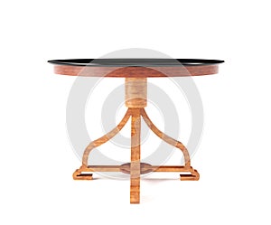 Modern galss table isolated on a white background 3d render