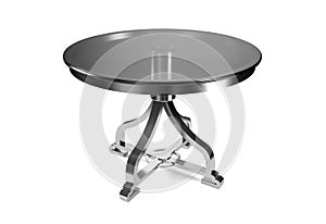 Modern galss table isolated on a white background 3d render