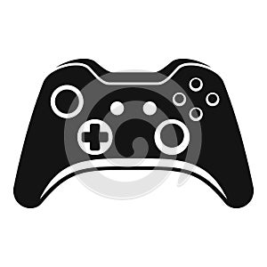 Modern gamepad icon, simple style photo