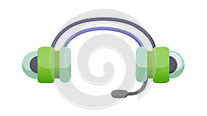 Modern Gaming Headset with Microphone Vector Icon, Tech Accessory, vector design Generative AI