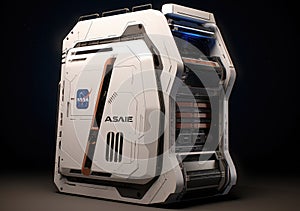 modern gaming pc case of space style, Technology PC Case of futuristics. AI Generative