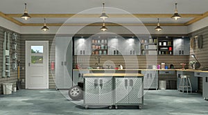 Modern garage interior