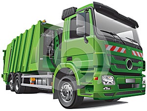 Modern garbage truck