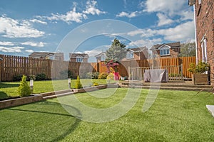 Modern Garden Designed and landscaped with newly Constructed Materials