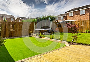 Modern garden with a new Planted Lawn