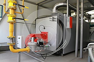 Modern gas boiler-house