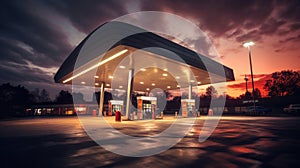 Modern gas station