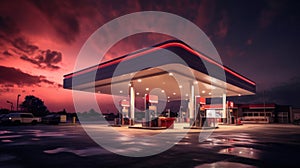 Modern gas station