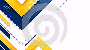 Modern Geometric Abstract Background with Blue, Yellow, and White Elements