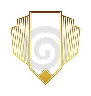 Modern geometric art deco element