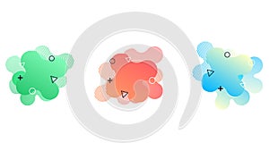 Modern geometric badges set. Eps10 vector