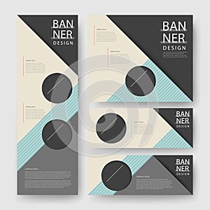 Modern geometric banner template design
