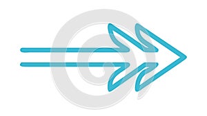 Modern Geometric Blue Arrow for Forward Progress, vector design Generative AI