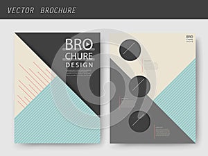 Modern geometric brochure template design