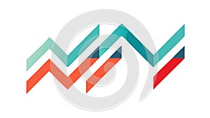 Modern Geometric Chevron Zigzag Pattern Design Element, vector design Generative AI