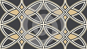 Modern Geometric Circular Pattern Vector Illustration: Interlocking Decorative Design, vector design Generative AI