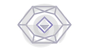 Modern Geometric Diamond Hexagon Icon, vector design Generative AI