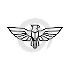 Modern Geometric Eagle Logo with Spread Wings