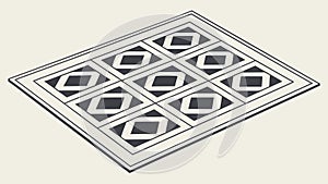 Modern Geometric Floor Pattern, Abstract Tile Design Element, vector design Generative AI