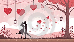 Modern Geometric GraphicsâPeaceful Spring, Seamless pattern, Hearts seamless pattern