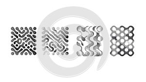 Modern Geometric Grid Patterns, Abstract Background Elements, vector design Generative AI