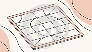 Modern Geometric Grid Structure Seamless Pattern, vector design Generative AI