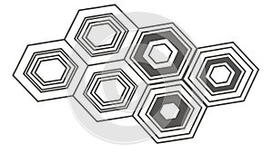 Modern Geometric Hexagon Pattern Background Design, vector design Generative AI
