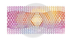 Modern Geometric Hexagon Pattern Vector with Gradient Colors, Abstract, vector design Generative AI
