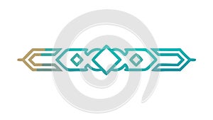 Modern Geometric Interlocking Border, Abstract Pattern, vector design Generative AI