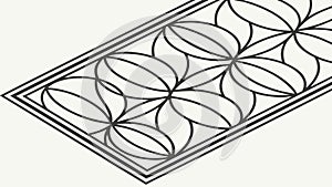 Modern Geometric Interlocking Circles Pattern, Abstract Design, vector design Generative AI