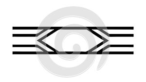 Modern Geometric Interlocking Hexagon Border, vector design Generative AI