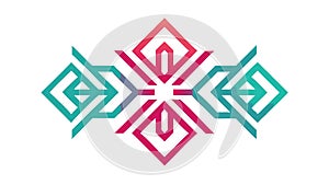 Modern Geometric Interlocking Square Pattern, vector design Generative AI