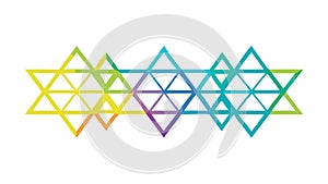 Modern Geometric Interlocking Triangle Pattern in Teal Vector, vector design Generative AI