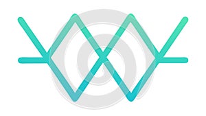 Modern Geometric Interlocking V Shape, vector design Generative AI