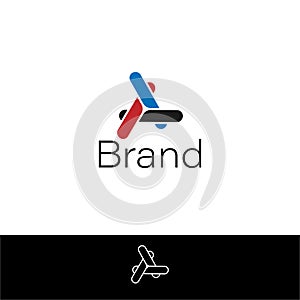 Modern Geometric Letter A Triangle Knot Logo for Tech Brands