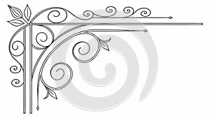 Modern Geometric Line Pattern Corner, Abstract Tech Design Element, vector design Generative AI