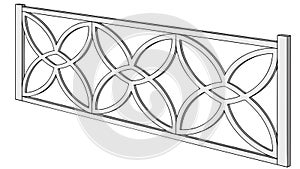 Modern Geometric Openwork Panel Decorative Design, vector design Generative AI