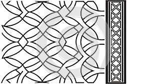 Modern Geometric Pattern Decorative Border, vector design Generative AI