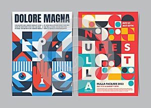 Modern Geometric Posters template. Vector illustration