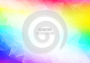 Modern geometric rainbow colorful triangle shape background