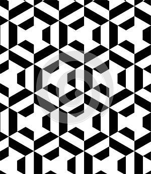 MODERN GEOMETRIC RHOMBUS SEAMLESS VECTOR PATTERN. CROSSING LINEAR MESH MONOCHROME TEXTURE. HEXAGON POLYGON BACKGROUND