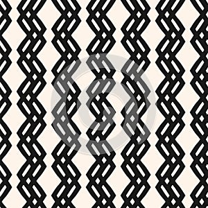 Modern geometric seamless pattern with zig zag lines, chevron, chains. Tribal motif. Stylish graphic design