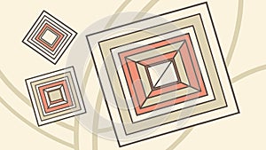 Modern Geometric Square Tile Pattern, Decorative Art, vector design Generative AI
