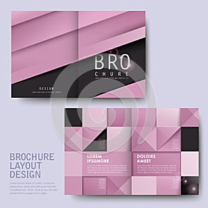 Modern geometric style half-fold template brochure