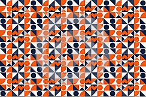 Modern geometric surface pattern featuring circles triangles