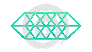 Modern Geometric Teal 'X' Pattern Element, vector design Generative AI