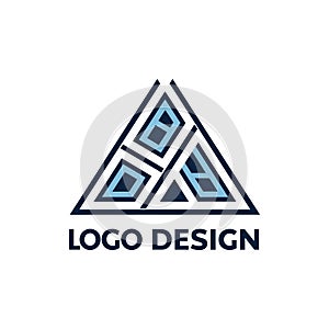 Modern Geometric Triangle Logo Design