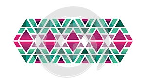 Modern Geometric Triangle Mesh Pattern, vector design Generative AI