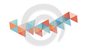 Modern geometric triangle pattern, abstract digital design vector design Generative AI