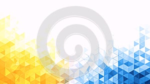 Modern Geometric Triangle Pattern with Yellow and Blue Gradient